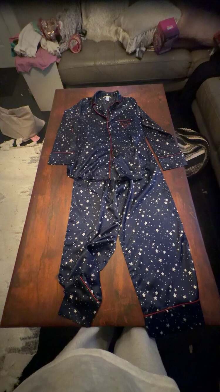 L*SPACE Luna Satin Pajama Set In Starry Night